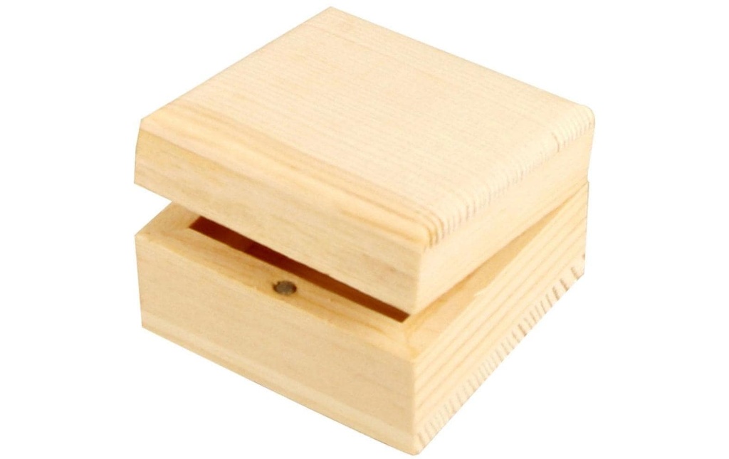 Creativ Company Caisse en bois 6 x 6 x 3,5 cm, 1 Pièce/s