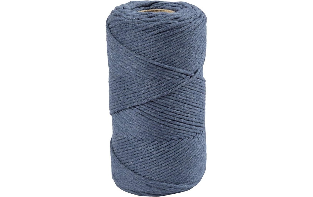 Creativ Company Fil de coton Cordon Macramé Bleu