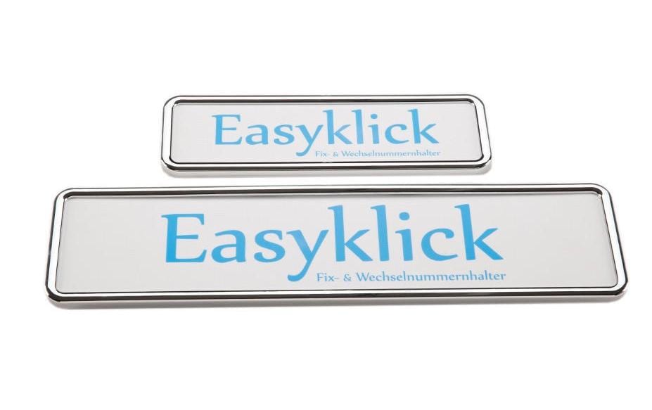 EASYKLICK Kits de Supports de plaque d’immatriculation long, chromé