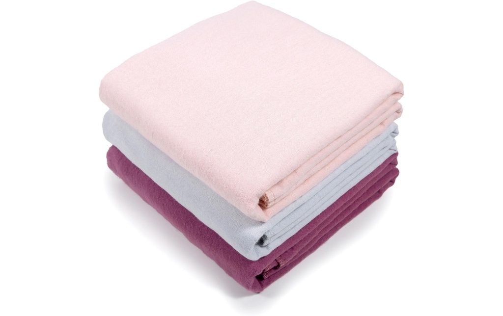 MAKIAN Panno Molleton Lot de 3 80 x 80 cm, rose