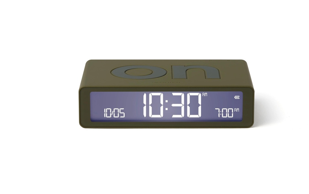 Lexon Réveil numérique Flip Classic Kaki