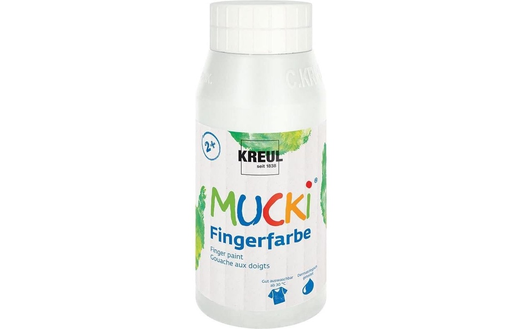 Kreul Peinture aux doigts Mucki 750 ml, Blanc