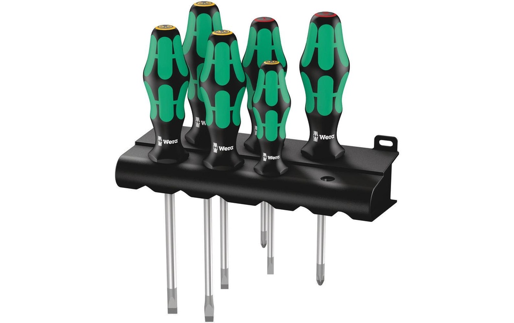 Wera Jeux de tournevis Kraftform 334/6 Rack