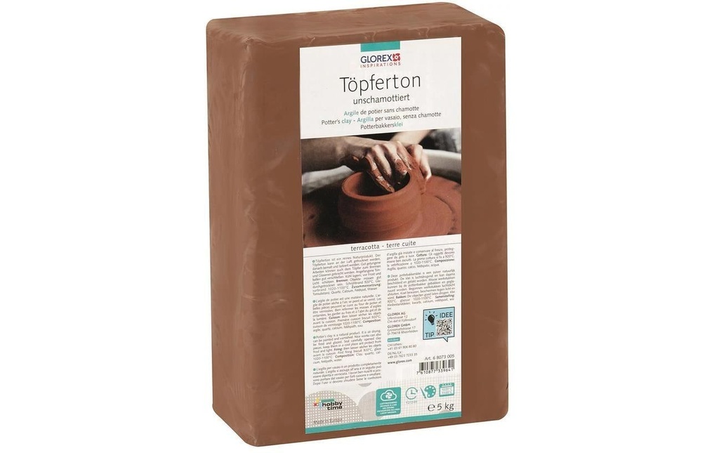 Glorex Argile de potier 5 kg terre cuite