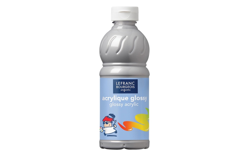 LEFRANC Peinture acrylique Glossy 500 ml, Argenté