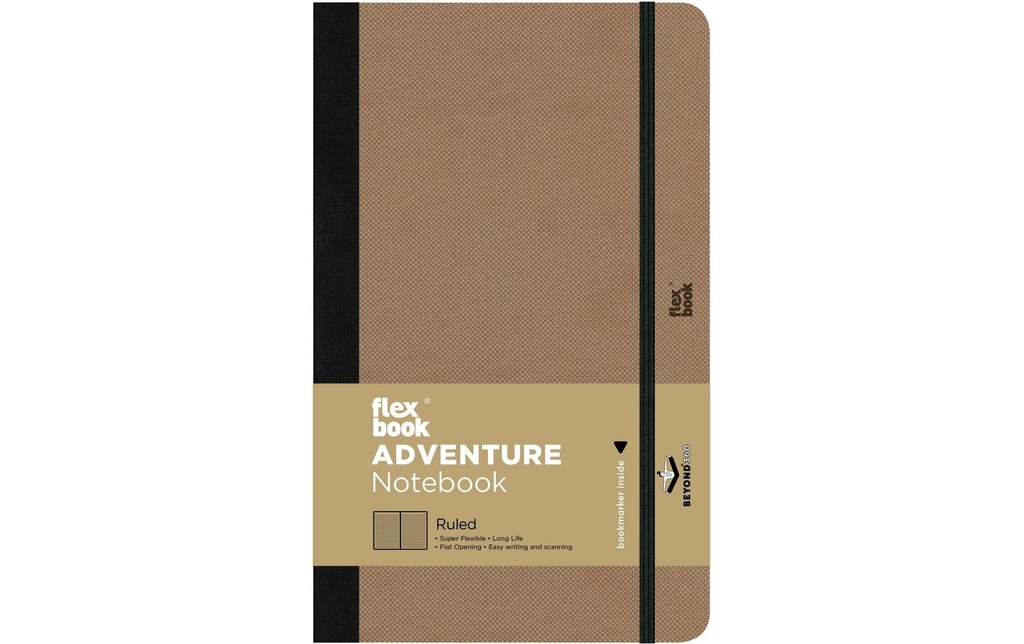 Flexbook Adventure Notebook 13 x 21 cm, À lignes, Camel