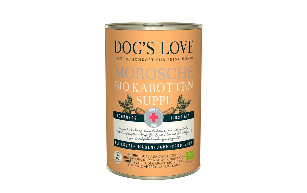 Dog's Love Supplément alimentaire pour chiens Soupe de carottes BIO de Morosche, 400 g