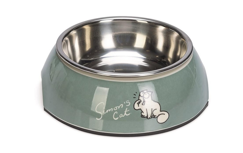 Simon's Cat Écuelle en acier inoxydable 160 ml, vert