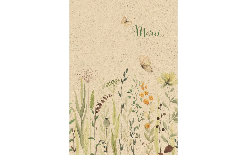 Natur Verlag Carte de remerciement Merci 12.2 x 17.5 cm