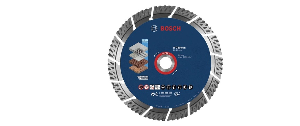 Bosch Professional Disque de coupe diamanté EXPERT MultiMaterial, 230 mm