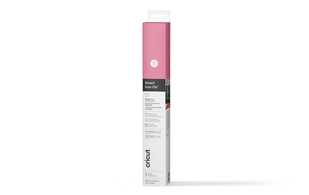 Cricut Film thermocollant Smart 33 x 91.4 cm, 1 Pièce/s, Rose