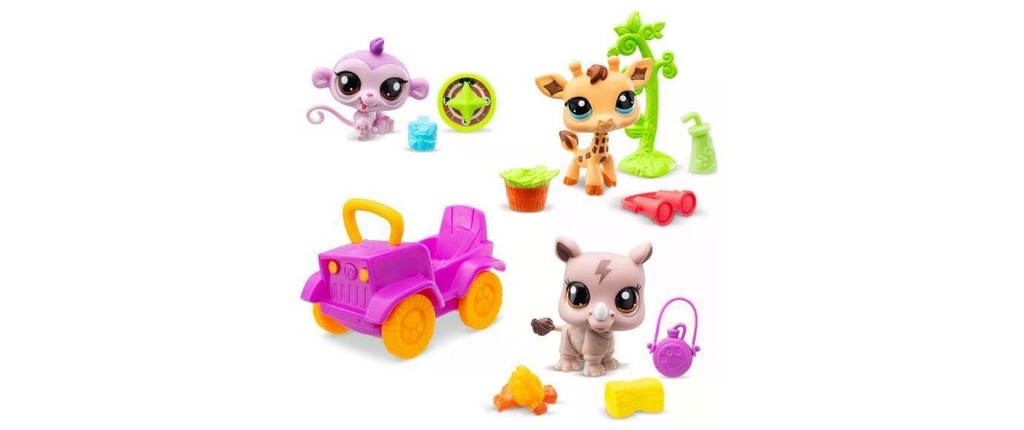 BANDAI Ensemble de pions Littlest Pet Shop – Safari Set