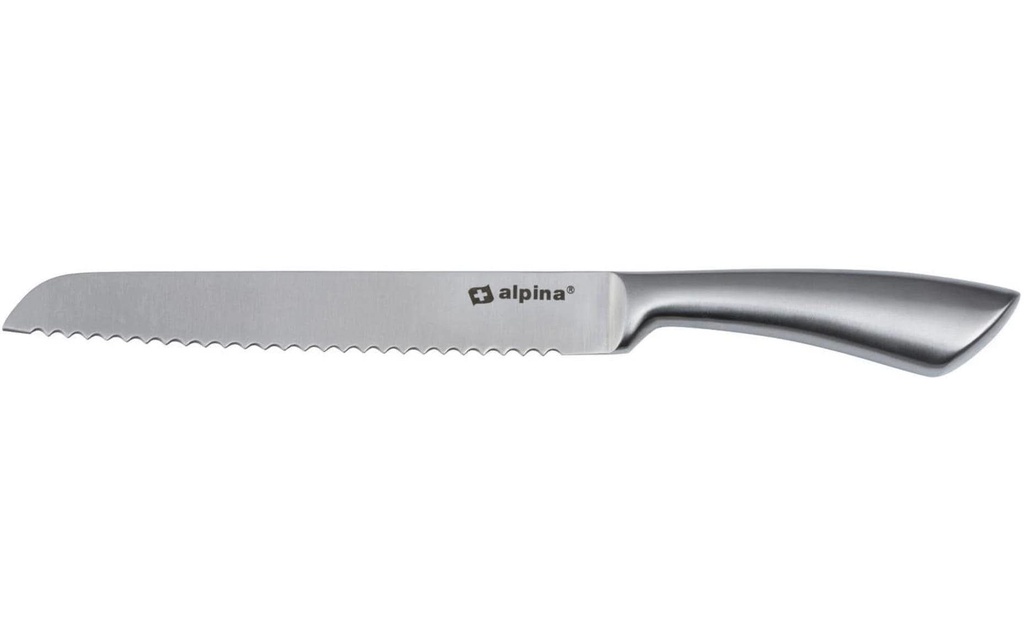 alpina Couteau à pain 33,5 cm, Argenté