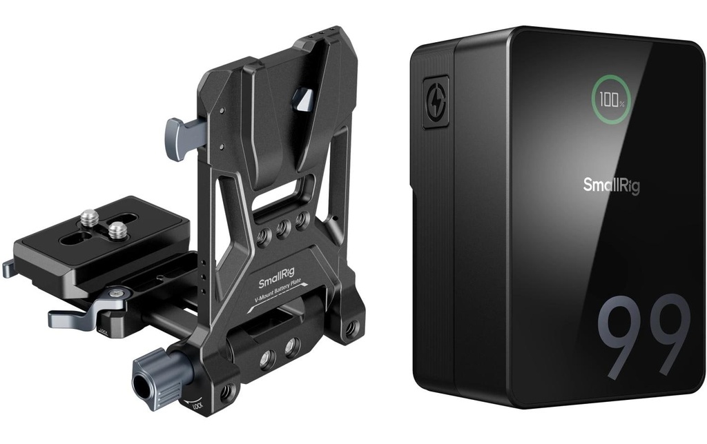 Smallrig Batterie pour caméra vidéo VB99 Pro Kit Plaque de batterie V-Mount