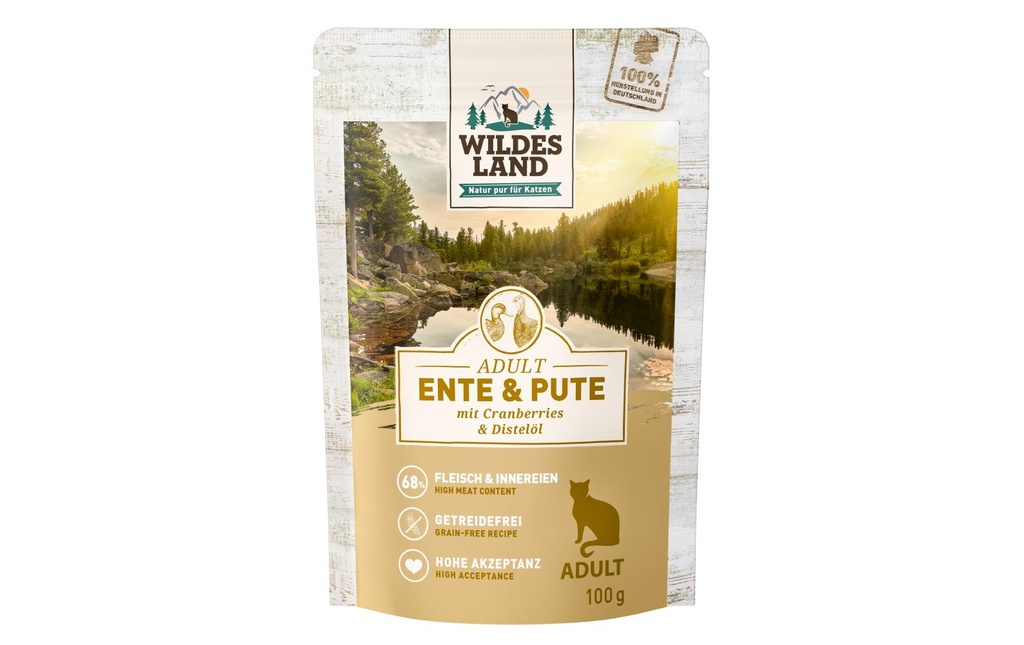 Wildes Land Alimentation humide Adult canard et dinde 100 g