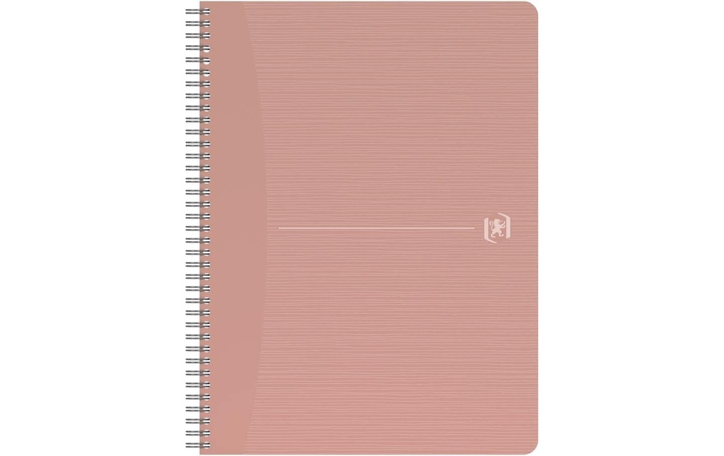 Oxford Carnet de notes Cahier à spirales à carreaux, rose