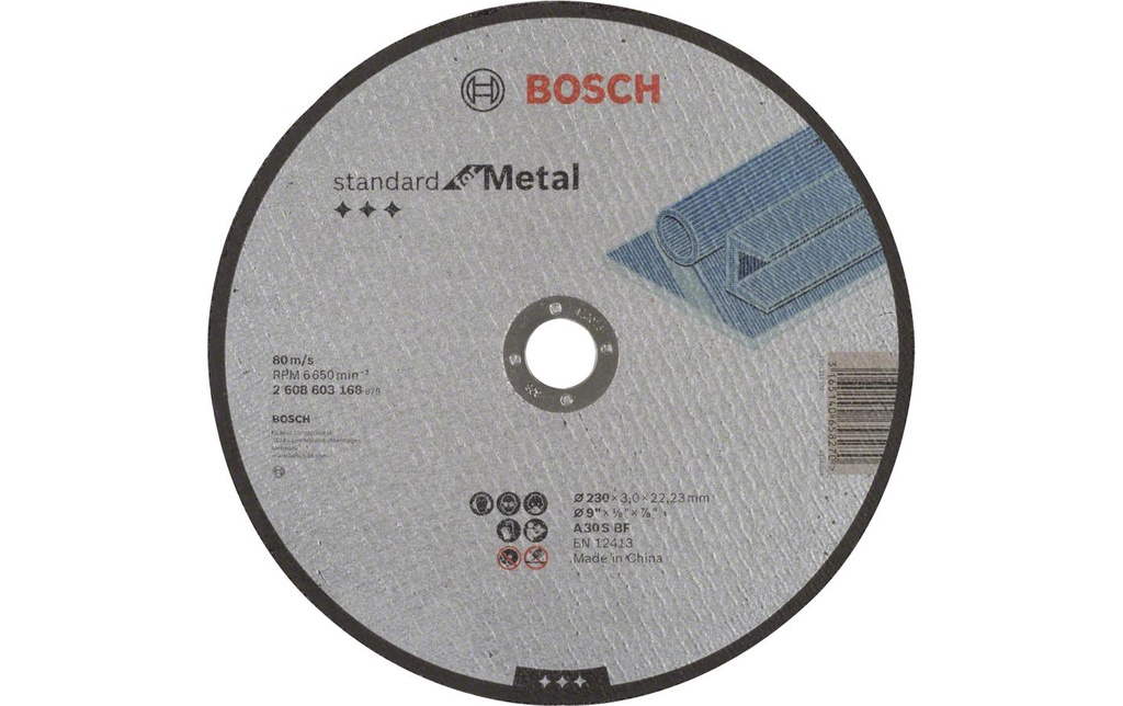 Bosch Professional Disque à trancher droit Standard for Metal, 230 x 3 mm