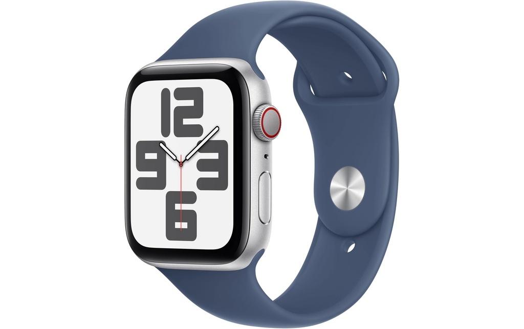 Apple Watch SE 2 44 mm LTE Silver Denim Sport Band S/M
