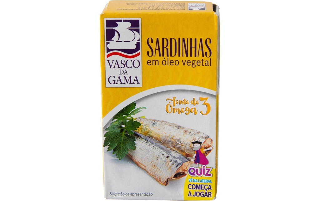 Vasco da Gama Sardines à l'huile végétale 120 g