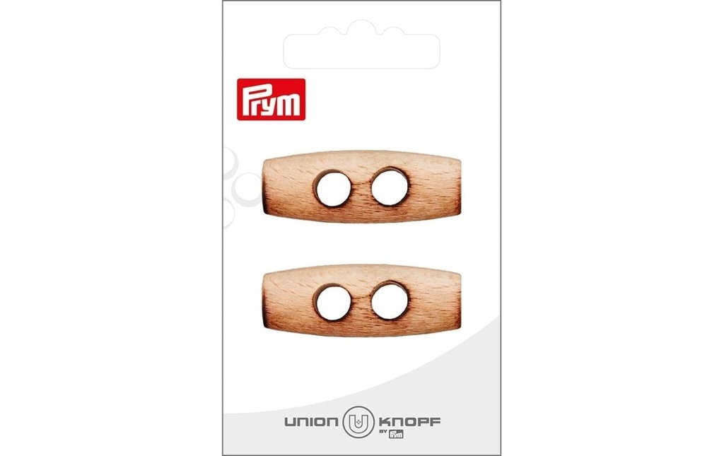 Prym Union Knopf Boutons 2 trous 41 mm, 2 pièces, Crème