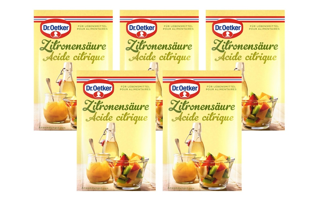 Dr.Oetker Acide citrique, 5pcs 25 g