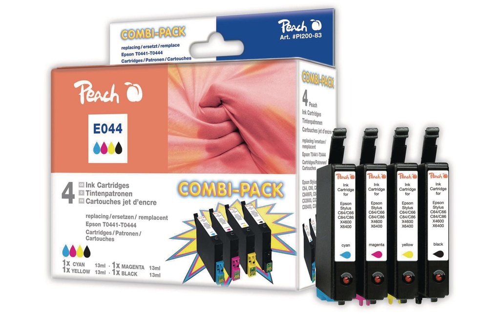 Peach Kits d’encre Epson T0481-T0486 C/M/Y/BK/CL/ML