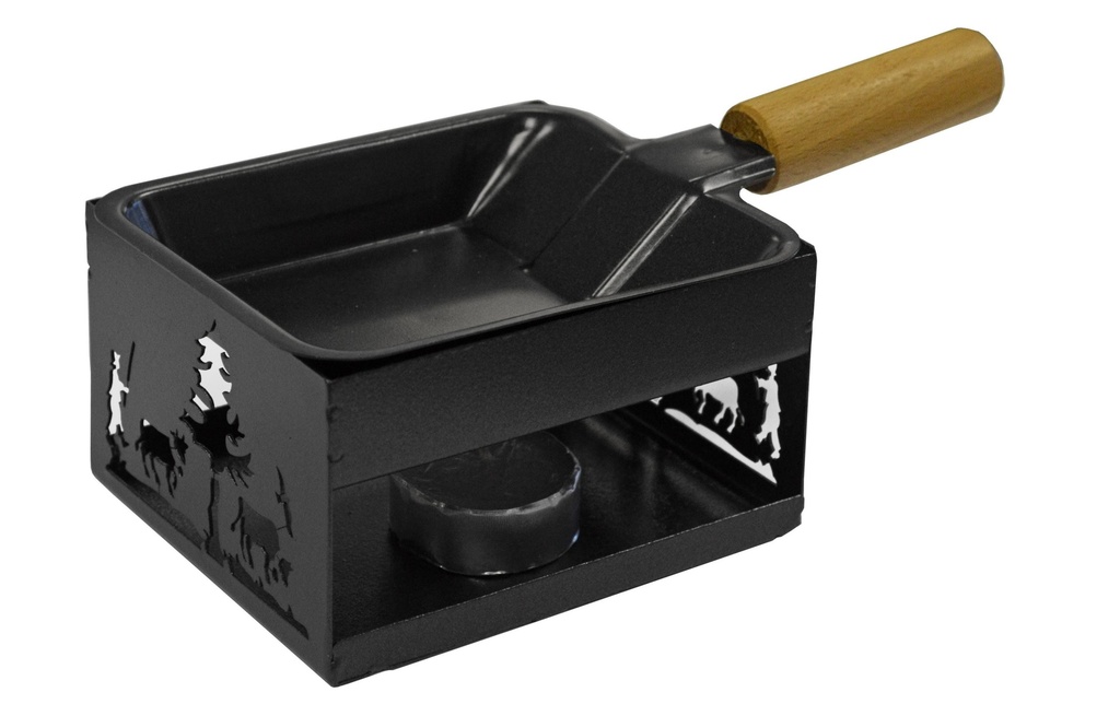 Heidi Cheese Line Raclette à bougie chauffe-plat Uno Noir