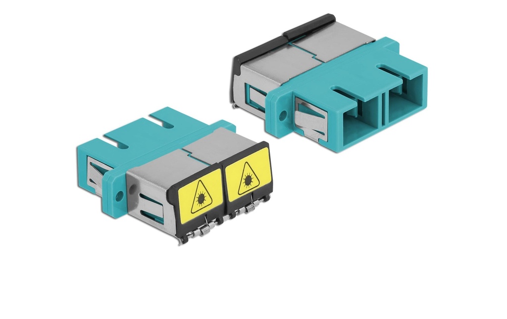 Delock Accouplement à fibre optique 1 pièce Multimode SC – SC, OM3, Duplex