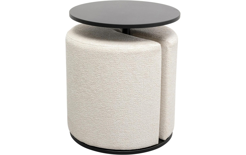 Kare Table d'appoint avec tabouret Better T. 2 pièces