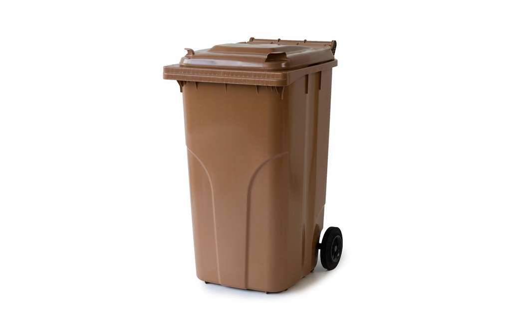 Verwo Conteneur en plastique avec couvercle 240 l, Brun