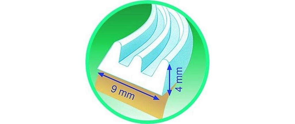 tesa Bande d’étanchéité Profil E, Blanc, 25 m x 9 mm