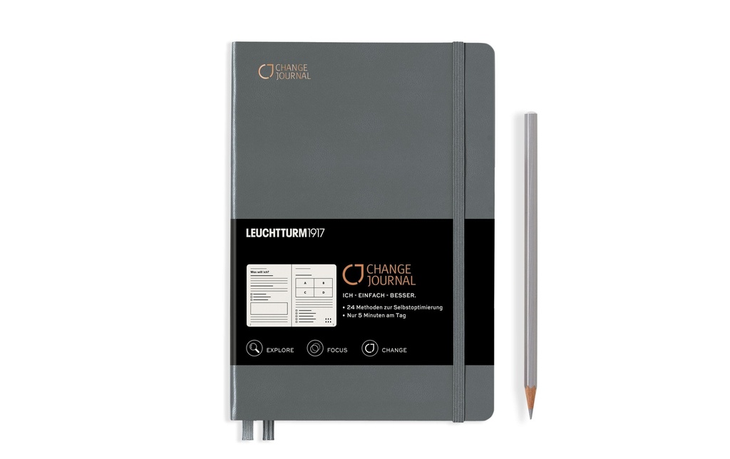 Leuchtturm Bloc-notes Change Journal A5, Anthracite