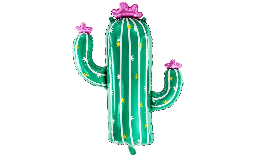 Partydeco Ballon en aluminium Cactus Vert