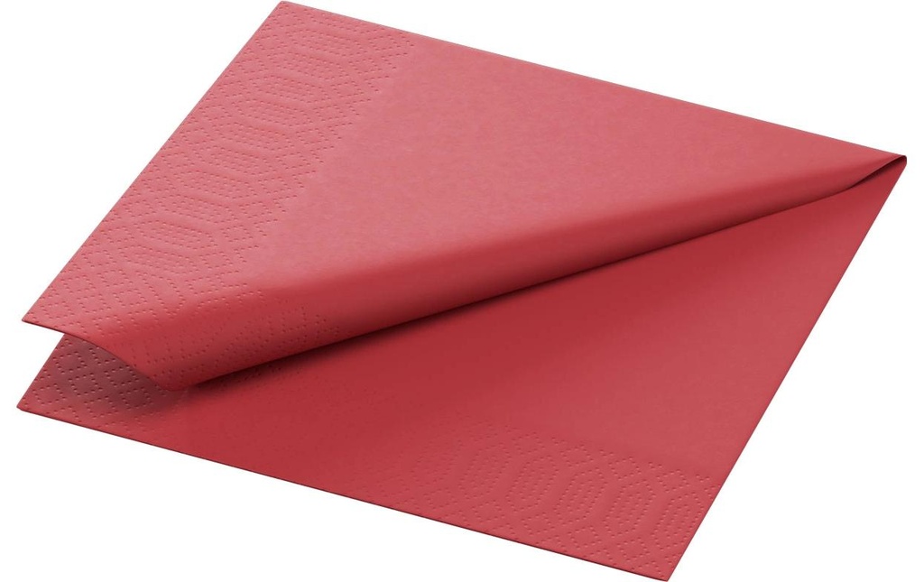 Duni Serviettes en papier Tissue 24 cm x 24 cm, 250 Pièce/s, Bordeaux