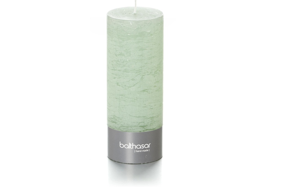 balthasar Bougie cylindrique Rustico 18 x 7 cm, vert clair