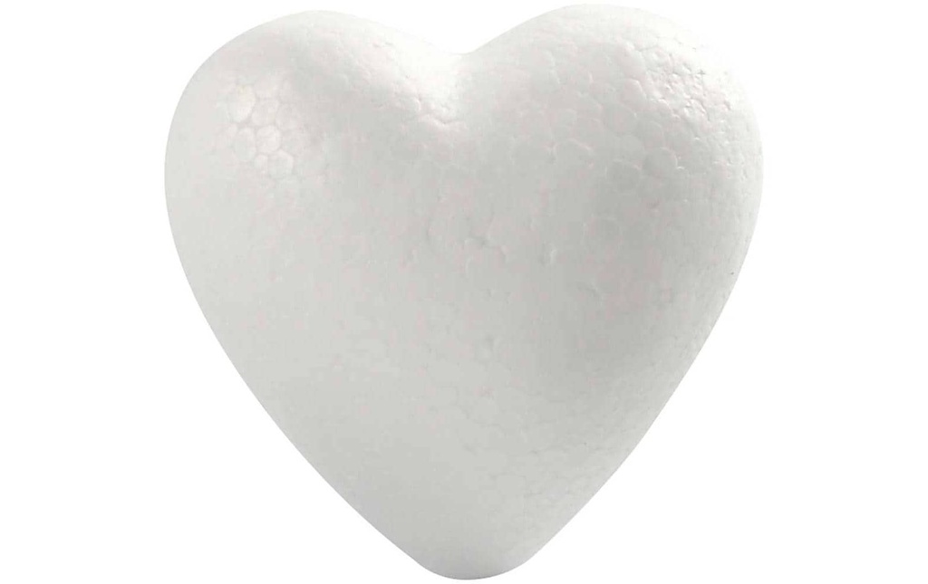 Creativ Company Cœur en polystyrène 50 pièces, blanc