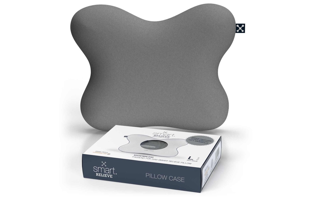 Smartsleep Taie d’oreiller Relieve L 54 x 43 x 13.5 cm, Gris