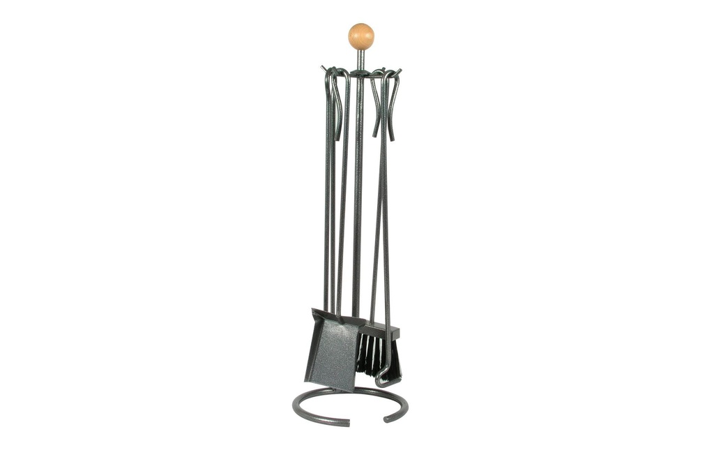 Nouvel Garniture de cheminée avec poignée en bois