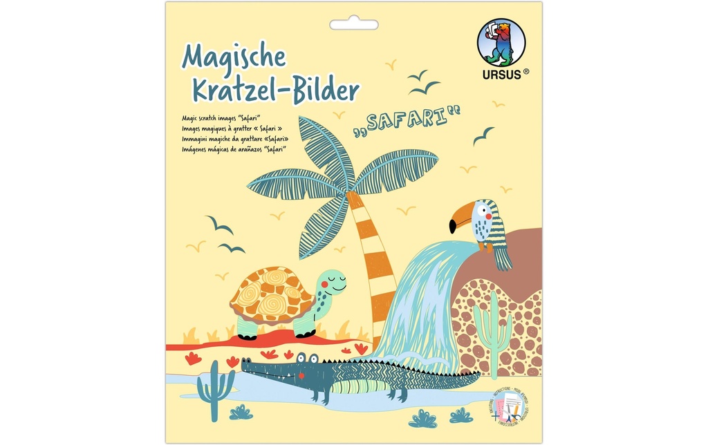 URSUS Kits de bricolage Images à gratter Safari