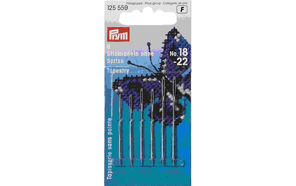 Prym Aiguille de broderie Nr. 18-22, 6 pièces