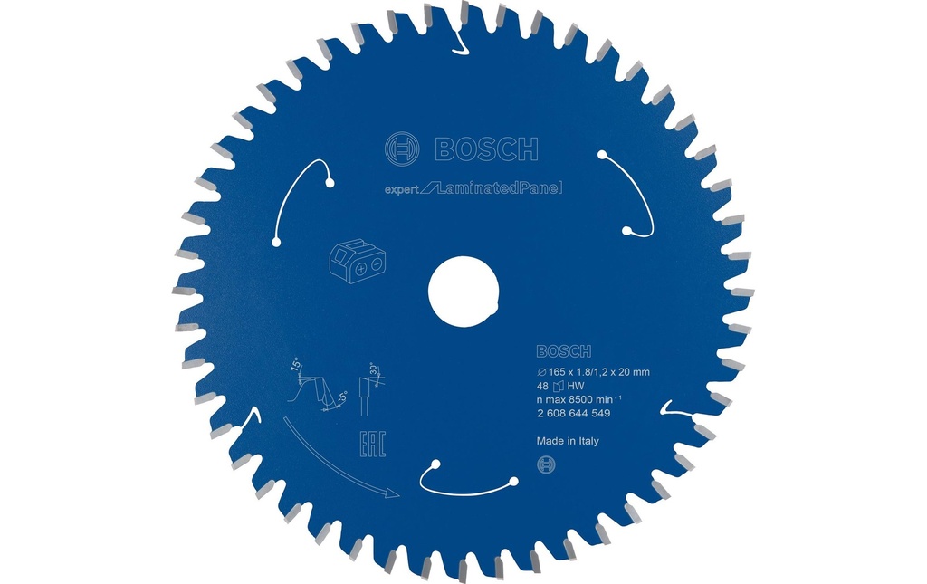 Bosch Professional Lame de scie circulaire Expert for Laminated Panel Ø 165, Z 48