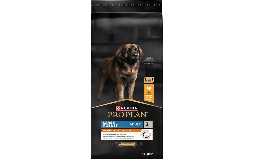 Purina Pro Plan Alimentation sèche L Robust Adult Everyday Nutrition Poulet, 14 kg