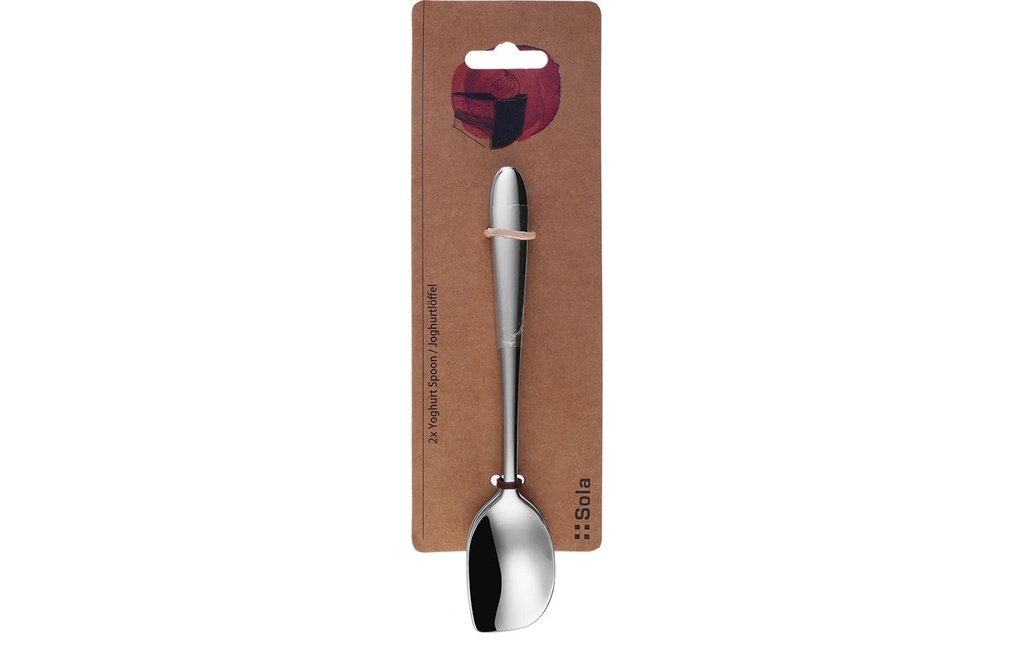 Sola Cucchiaio da yogurt Basic Alpha, poli, 4 pièces