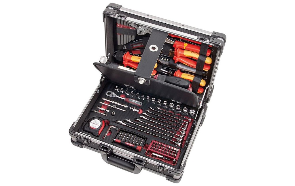 Kraftwerk Coffret à outils Profi-Alu VDE 1/4, 123 pièces