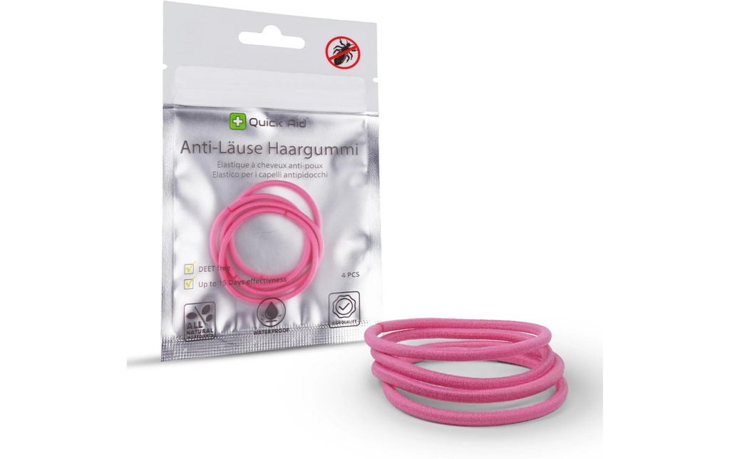 Quick Aid Insectifuge Chouchou anti-poux rose 4 Pièce/s
