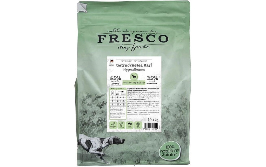 FRESCO Alimentation sèche Menu hypoallergénique cheval avec topinambour, 1 kg