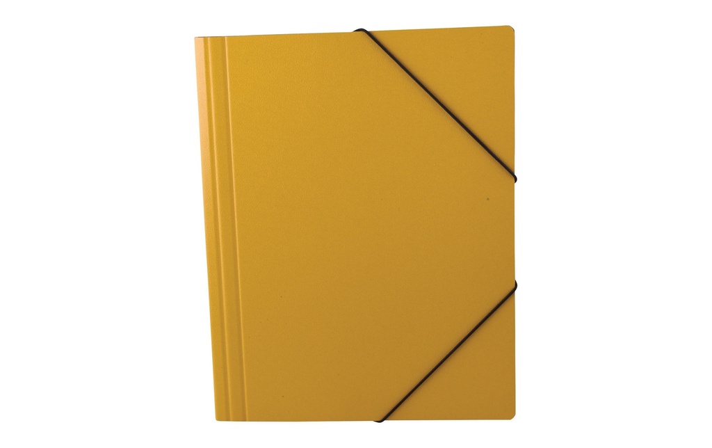 office focus Portfolio à ruban élastique A4 sans étiquette Jaune