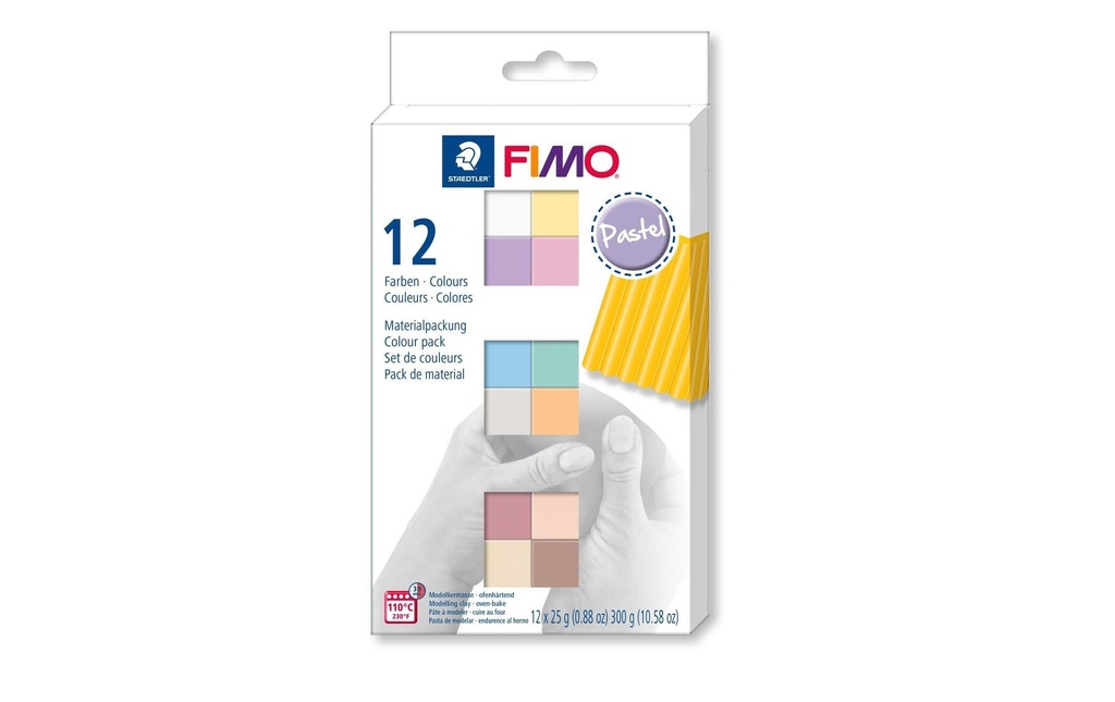 Fimo Set de modélisation soft Pastel, 12 couleurs