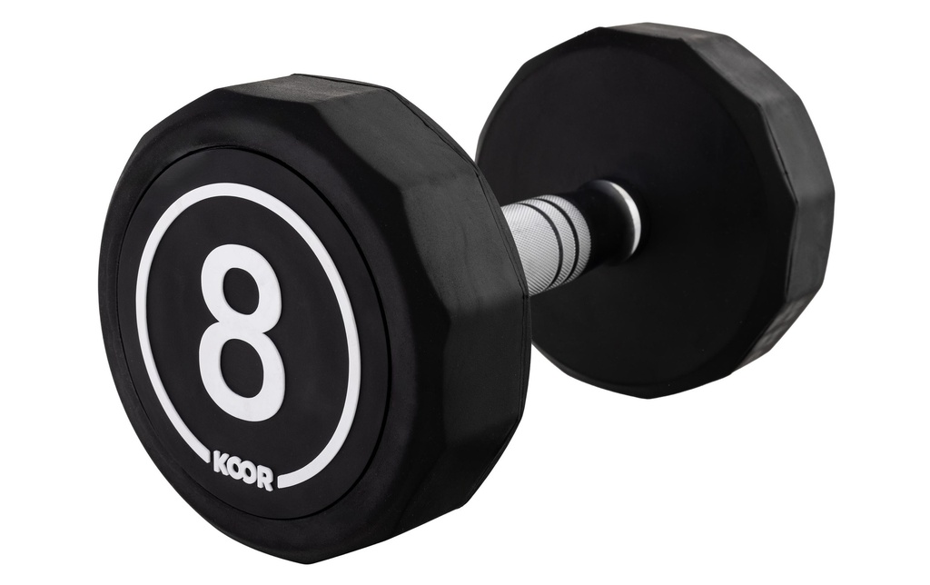 KOOR Haltère courte 8 kg, Noir