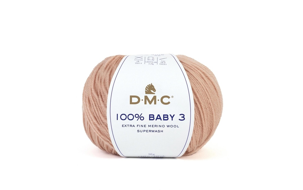 DMC Laine 100% bébé 3 Vieux rose
